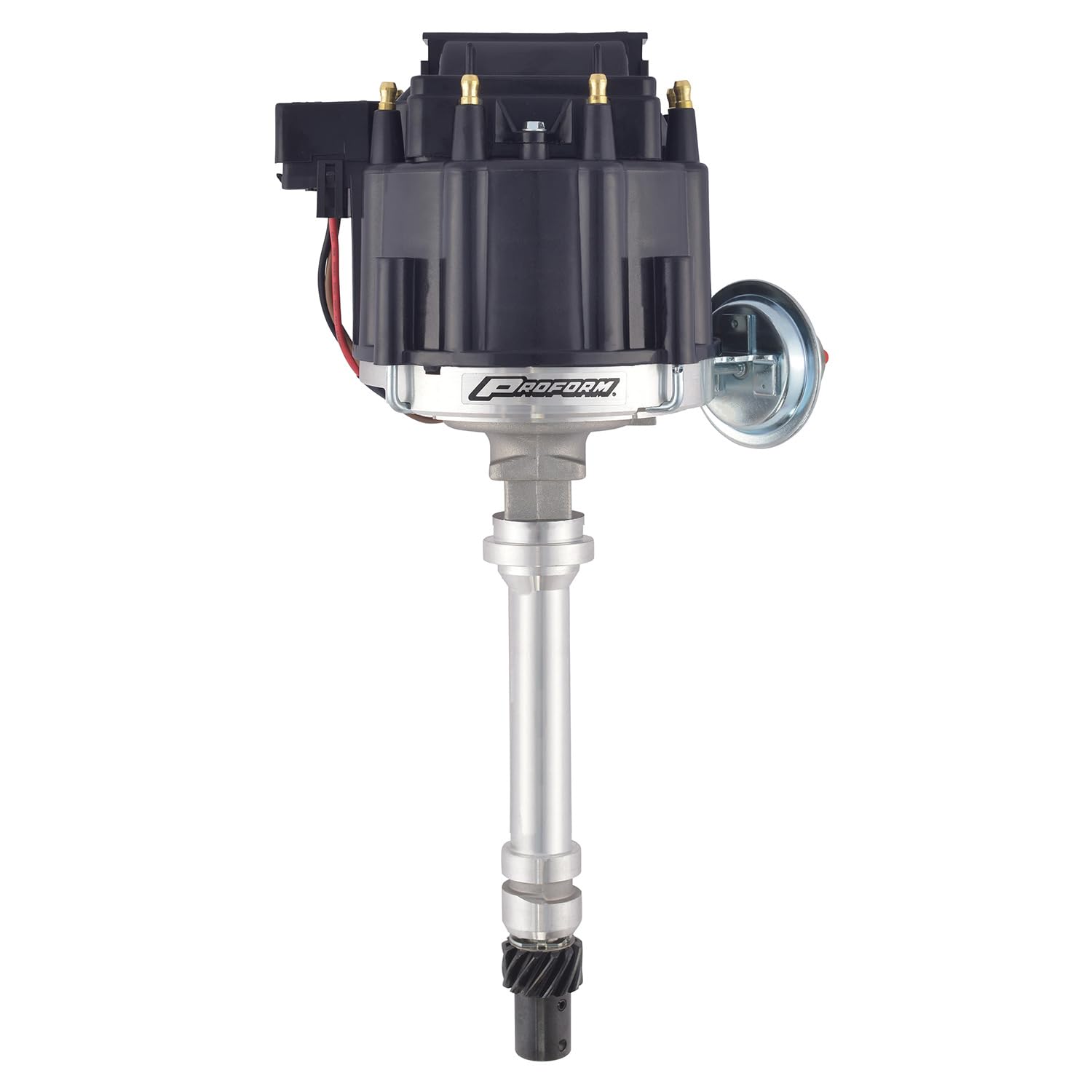 Proform 66941BK Vacuum Advance HEI Racing Distributor with Steel Gear and Black Cap for Chevy V8