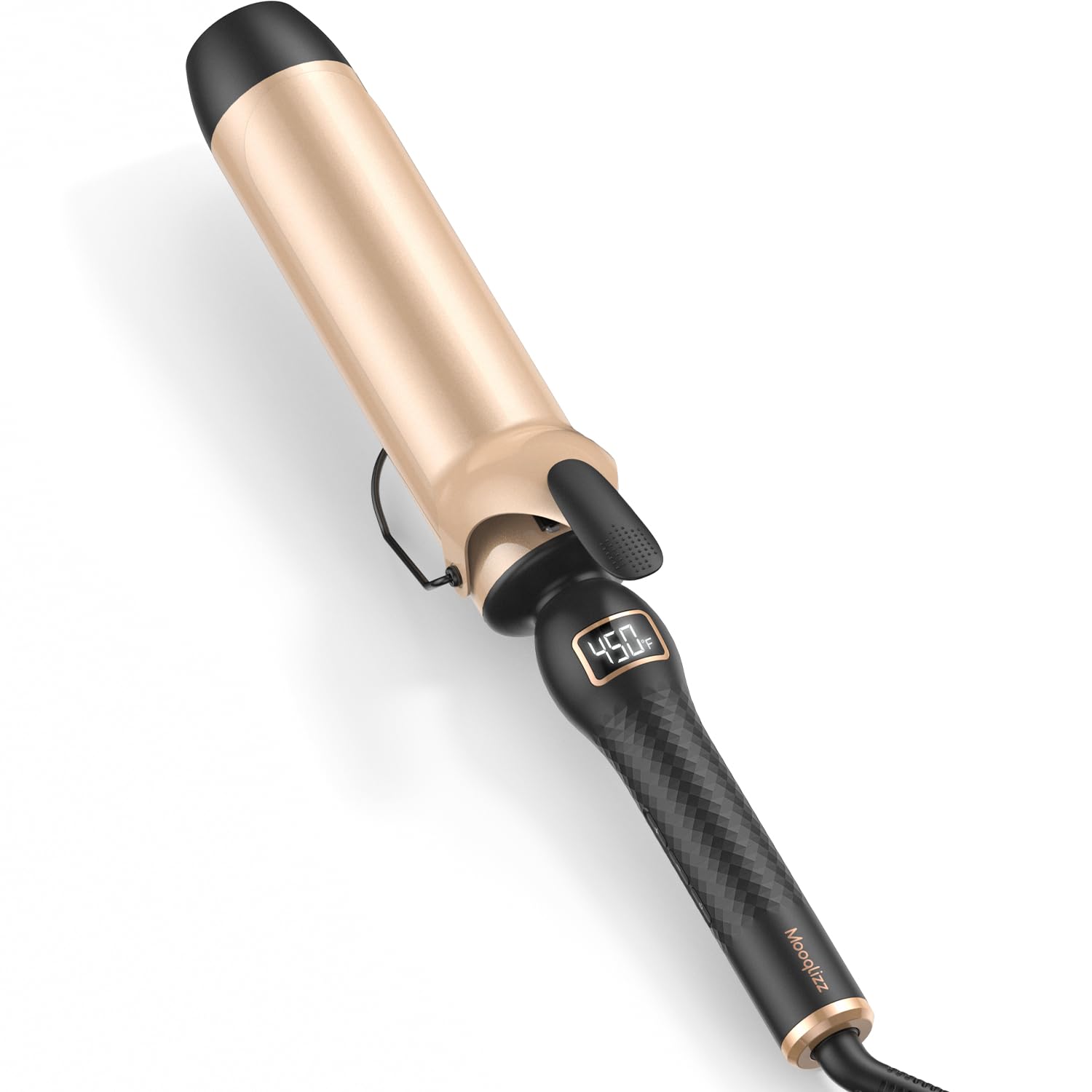 Curling Iron 2 Inch, Large Barrel Curling Wand for Long Hair, MCH Heating with 12 Temperature, Dual Voltage, Black