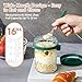 DRKIO 4 Pack Glass Overnight Oats Containers with Lids and Spoons 16 Oz Mason Jars for Overnight Oats Jars Leak Proof Oatmeal Container Meal Prep Jar for Cereal Fruit Vegetable Milk Salad Yogurt