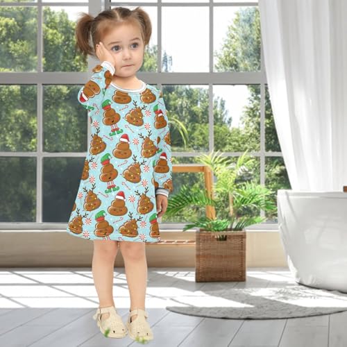 Toddler Girls Dresses Winter Long Sleeve Dress for Girl A-Line Cute Casual Dress 2-8 Years4