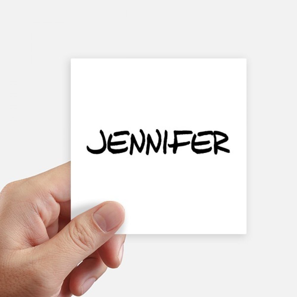 Autocollant Jennifer 10cm au motif écriture manuscrite et au design multicolore original