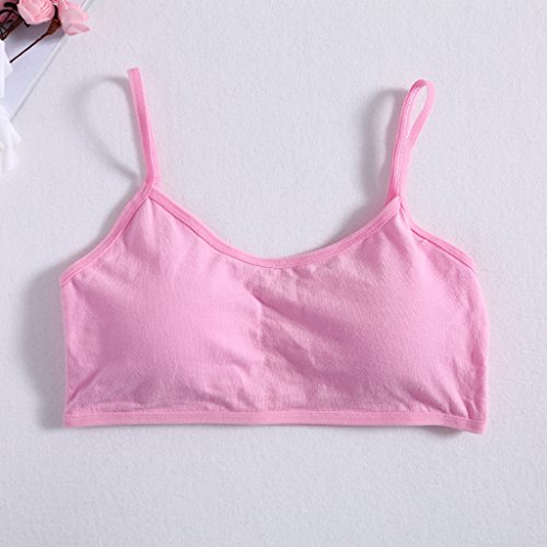 Soft Teenage Underwear Kids Sports Bra Thin Strap Bra with Chest Pad Kids Seamless Bralette Puberty Daily Wear Clothing3