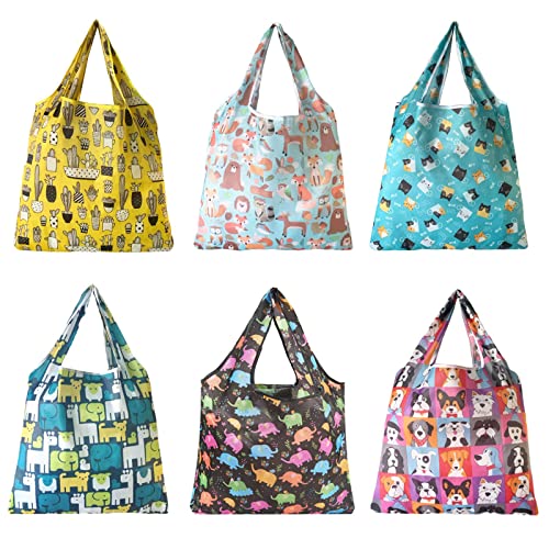 4-Pack-Reusable-Shopping-Bags-for-Groceries-Foldable-Grocery-Bags-Washable-Sturdy-Nylon-Bags