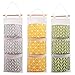 Borsa Portaoggetti da Parete,3 PCS Appesa Borsa Organizzatore Portaoggetti In Tessuto Di Lino Cotone Lino con 3 Piccole Tasche per Casa e Ufficio