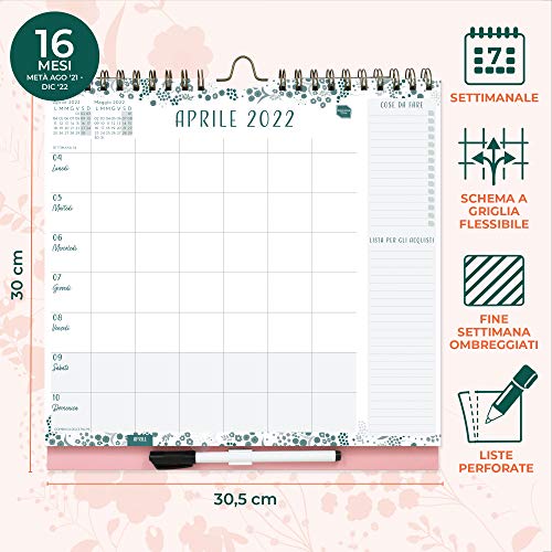 (in Italian) Boxclever Press 'L'Organizza Famiglia' 2021 2022 Calendar. Wall Calendar 2021-2022 with 6 Column Layout… - Image 3