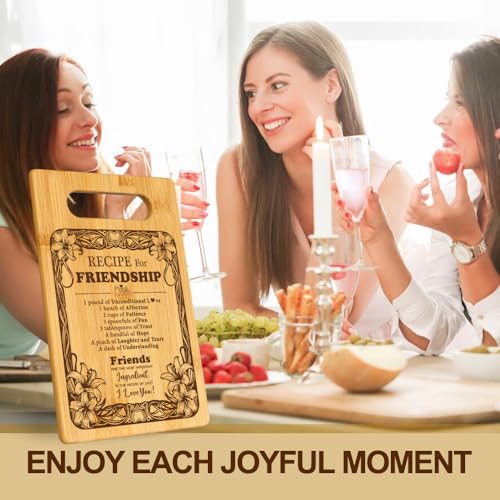 Tabla de Cortar de Bambú para Amigas: Regalo de Amistad con Frase Inspiradora para Cumpleaños y Decoración de Cocina miniatura 4