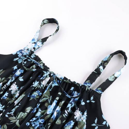 Image of Scarlet Darkness Women's Floral Midi Dress Corset Sundresses 2026 Summer Spring Vacation Milkmaid Dresses