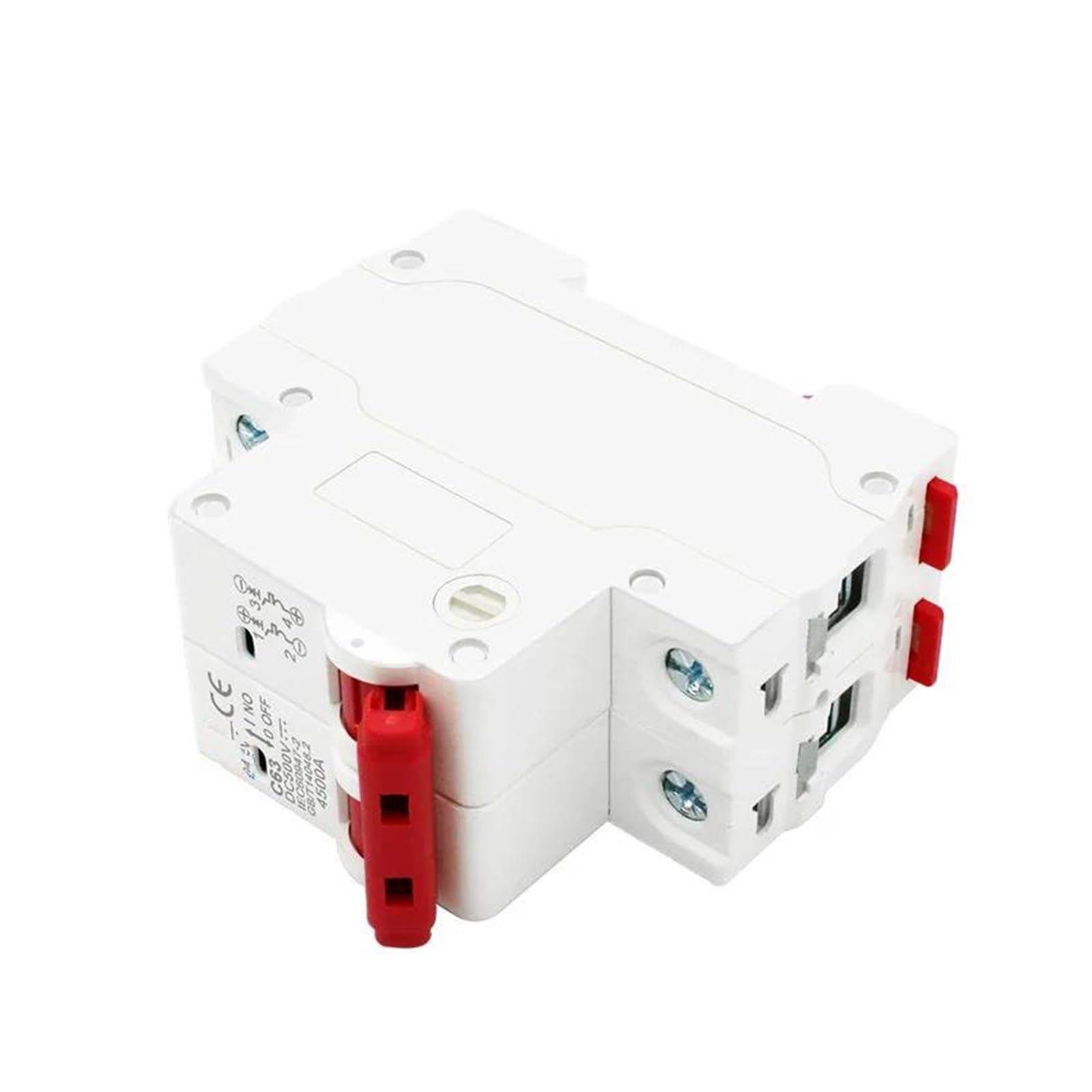 Interruttore automatico CC per pannelli solari Interruttore di protezione da sovraccarico 500VC63 6A/10A/16A/20A/25A/32A/40A/50A/63A Interruttore automatico per guida DIN(6A)