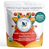 Dark Chocolate Flavor Ashwagandha Powder Organic, Great Tasting Thyroid Support Supplement, Adrenal Support and Cortisol Manager, Anti-Anxiety and Stress Relief