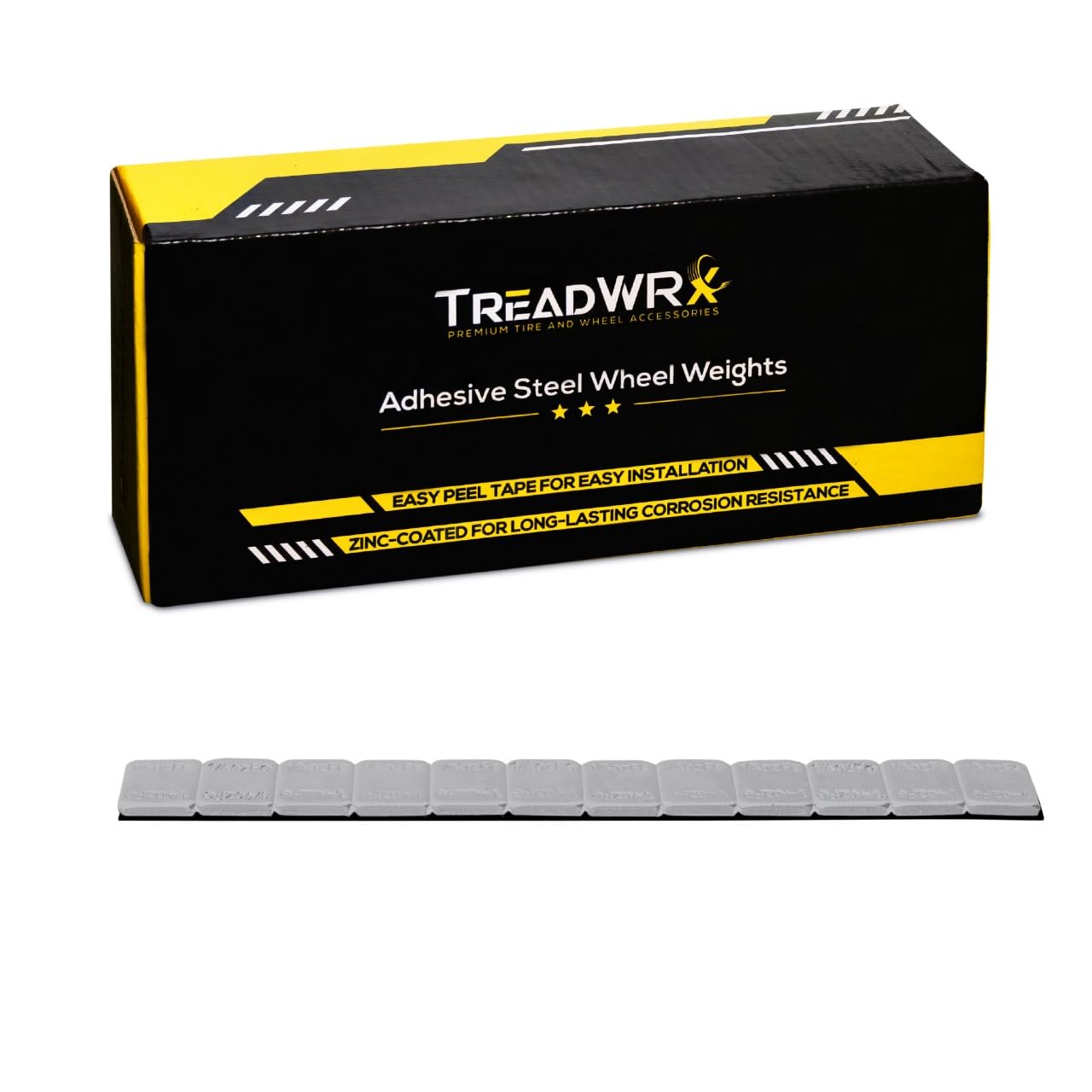 TREADWRX Gray Adhesive Stick On Wheel Weights 1/4oz (.25oz) 576 Pc Non-Scratch Tire Balance Weights for Car Motorcycle Rim Repair Strong Grip Smooth