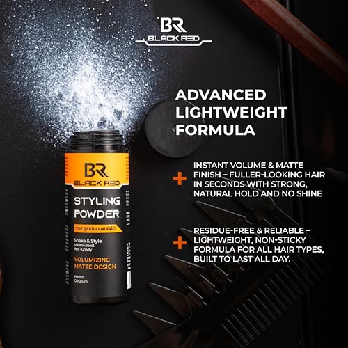 5. Bild von Black Red-Hair Styling Powder Wax Haarpuder 20 Gr Permanent Matt (Volumizing Matte Design)