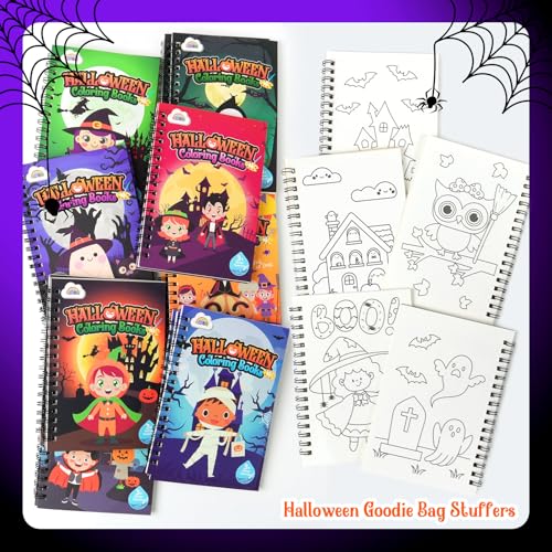 Image of ZMLM 24 Pack Halloween Coloring Books - Halloween Party Favors for Kids 4-8