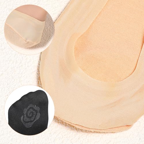 Image of ElevateTech No Show Socks Womens, 6 Pairs Nylon Ultra Low Cut Thin Liner Socks Invisible Hidden Sock for Flats Casual Non Slip