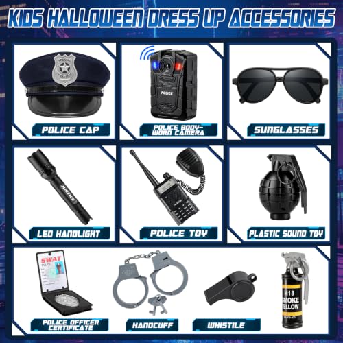 Police Toys with Kids Police Accessories, Halloween Dress Up for Kids 3-10 - image 2