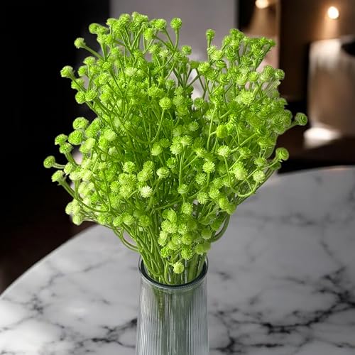Image of Art Street Green Babys Breath Flowers Artificial Gypsophila Bouquets Flowers |Faux Flowers for Vases| Decoration Items for Living Room, (Set of 3)