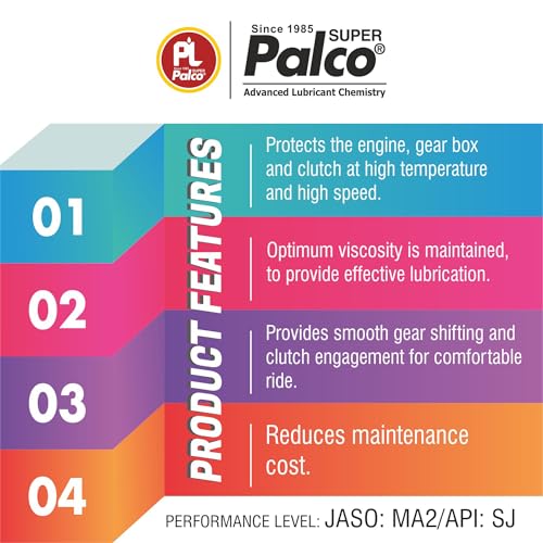 Image of PALCO 4T Boss 20W40 Bike Engine Oil, 1L (Pack of 1) Multigrade Synthetic Technology 4 Stroke Engine Oil for Bikes - API SJ JASO MA2 Certified