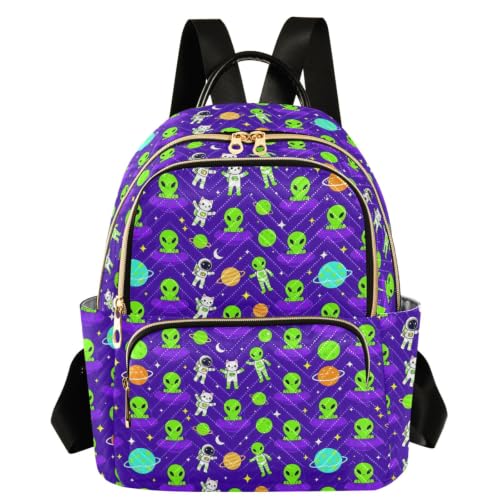 Mochila Space Aliens S de poliéster con costuras suaves para mujeres