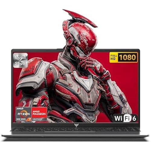 2025 Gaming Laptop,AMD Ryzen 7 5700U(8C/16T), Radeon RX Vega 8 Graphics,15.6“FHD Display,16GB RAM 512GB NVMe SSD Laptop Computer with Numeric KB,Type_C (Full Function),WiFi 6, 54Wh Battery