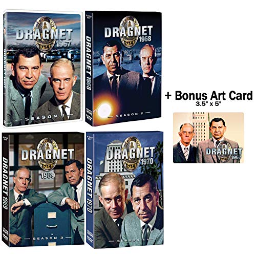 Dragnet: Complete 1960s Series Seasons 1-4 DVD Collection + Bonus Glossy Art Print