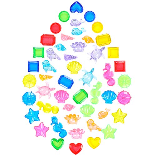image for R HORSE 50 Pcs Dive Gem Toy Set Summer Diving Training Toy Plastic Sin