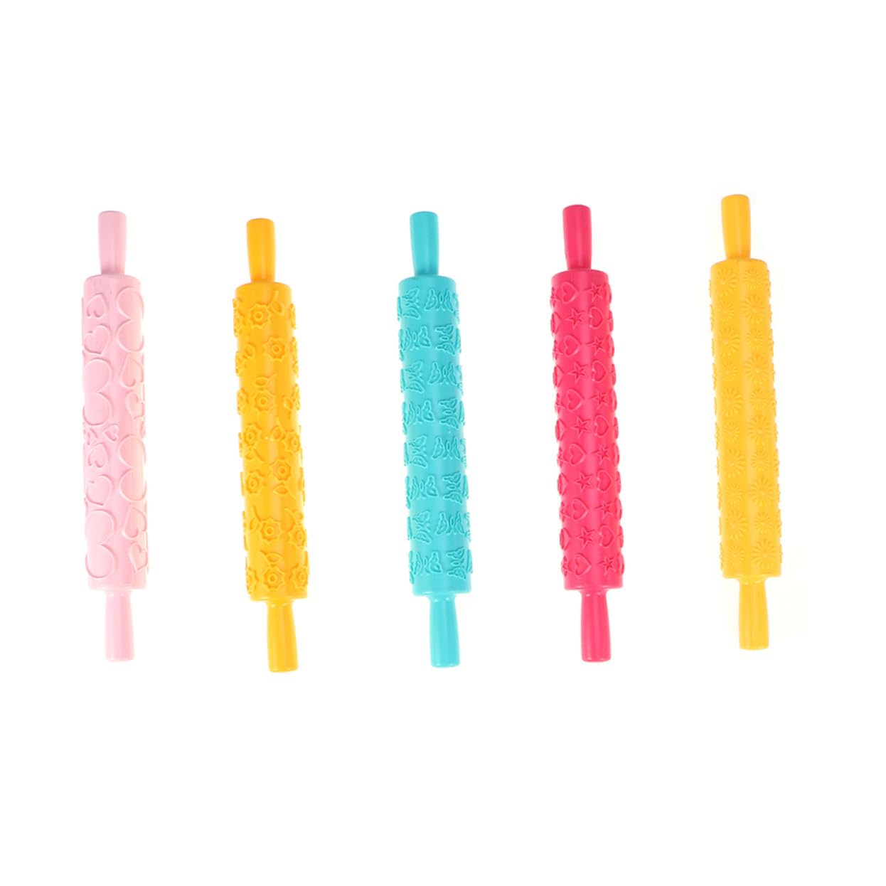 Alipis 8 pièces Pâtisserie Plastique Alimentaire Embosseurs Texturés Multifonction pour Décoration Gâteaux DIY Outil Pâtisserie Facile à Nettoyer et Maniable Accessoires pour Fondant et