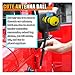 Happy Bee Car Antenna Topper, Cute Bee Automotive Antenna Ball, Easy to Find Car in The Parking Lot, Universal Car Exterior Accessories for Vehicle Truck SUV (Blue Wing)