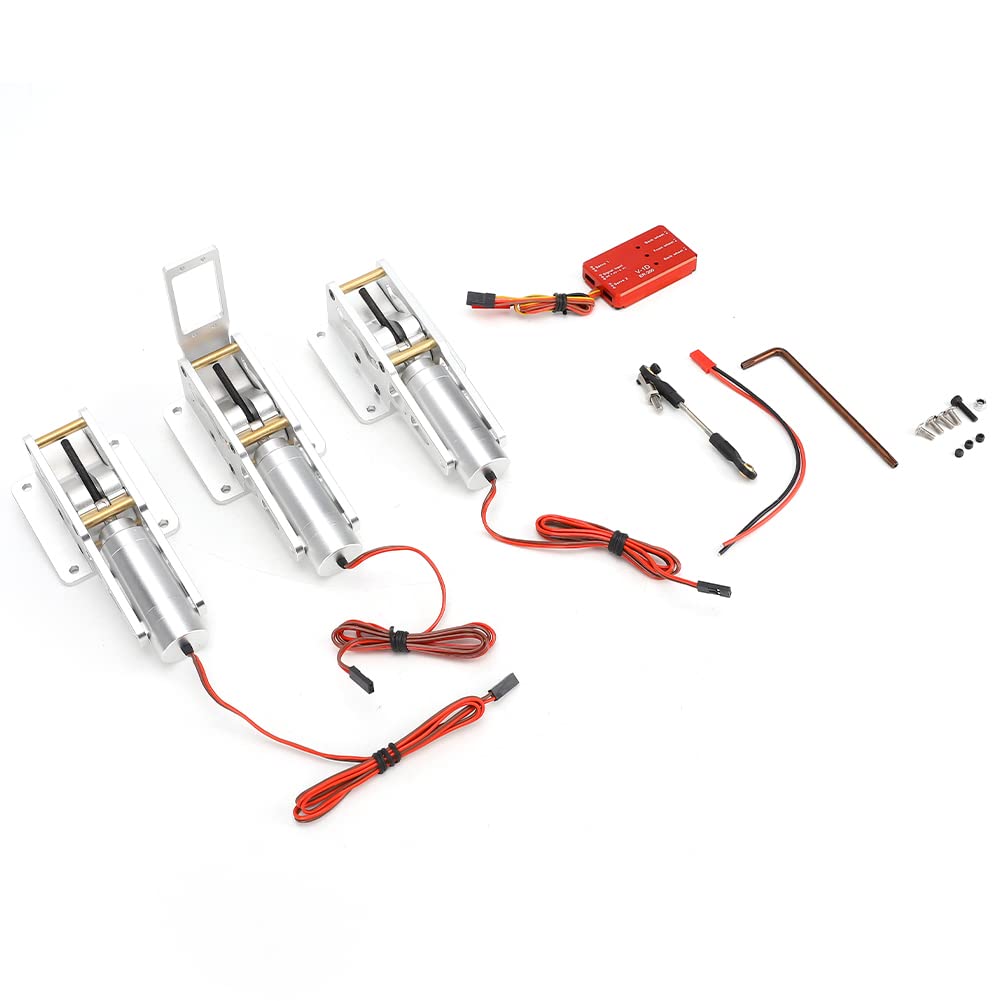 Controlador RC, Caja de Control del Tren de Aterrizaje Telescópico Eléctrico de Aleación, de Precisión para Aviones RC de ala Fija (Silver)