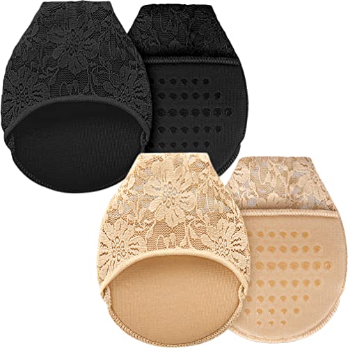 No Show Socks for Heels Women Invisible High Heel Socks Lace Breathable with Slip Proof Cushions Comfortable Fit for Pain Relief