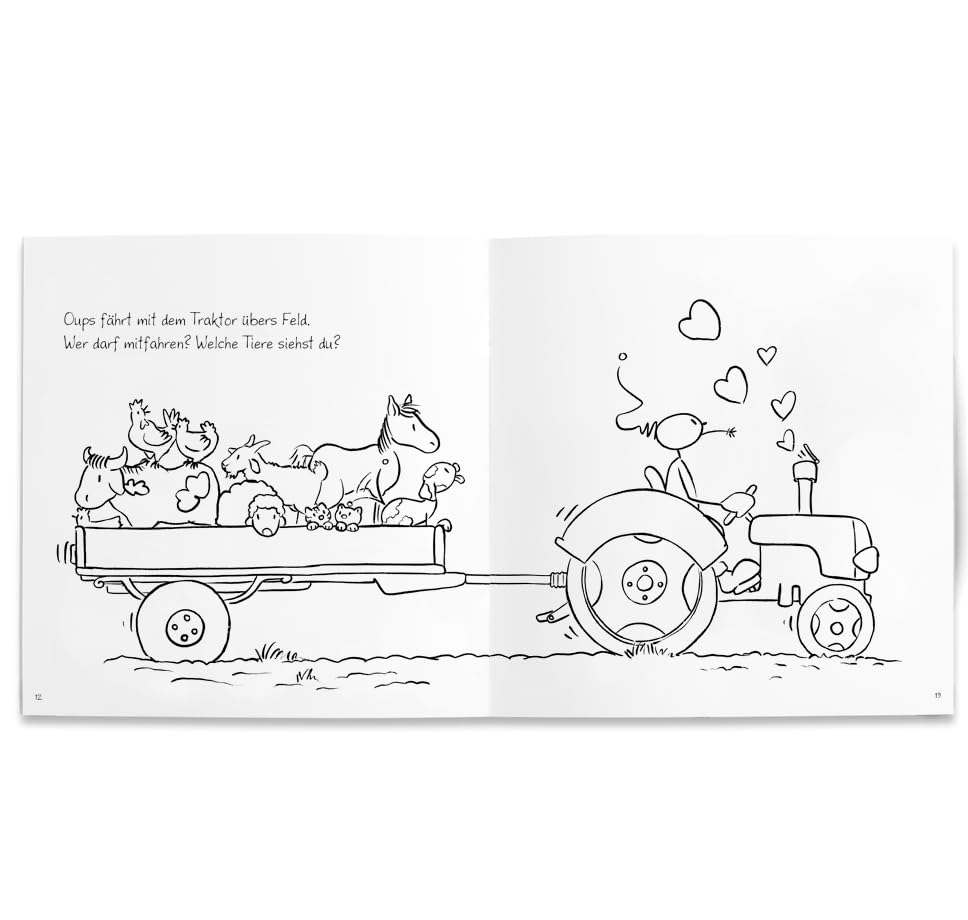 Oups - Malspaß mit Oups am Bauernhof: Malbuch
