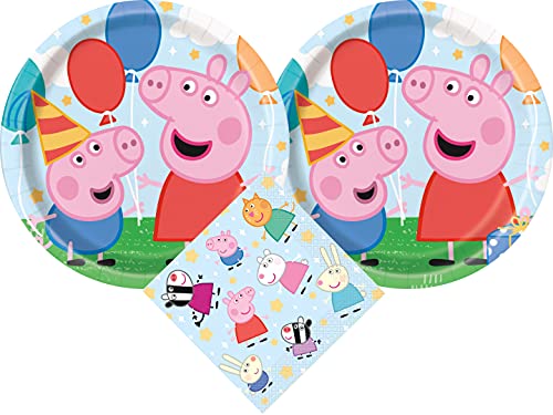 Peach State Peppa Pig Party Supplies Bundle With Plates And Napkins For 16 Guests #TOP1