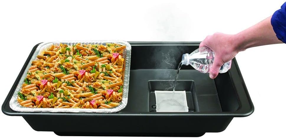 Sterno 70332 SpeedHeat Flameless Food Warming System Kits for Catering, Each Kit Fits Two Half Size Foil Pans (Set of 8 Kits)