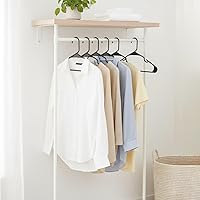 Vista 6 de Utopia Home Perchas de plástico, paquete de 50 unidades, colgador perfecto para ahorrar espacio, duradero y fuerte, organizadores de armario Negro