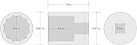 Vista 135 de TEKTON Juego de llaves de vaso de 6 puntos de 1/4 pulgadas de profundidad con riel, 11 piezas (5/32 - 9/16 pulgadas) SHD90105
