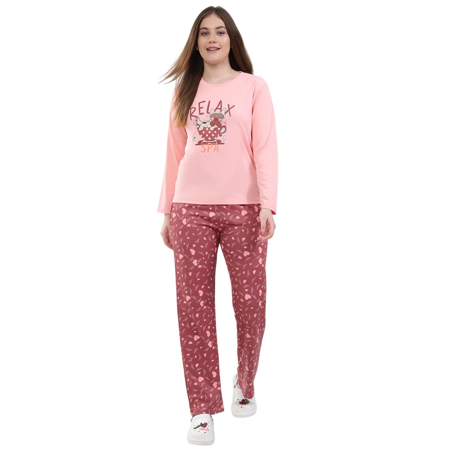 Monte Carlo Women’s Printed Lower Set | Regular Fit | Full Sleeve | Round Neck | Pull-On Closure | Winter Set for Women-picture-33