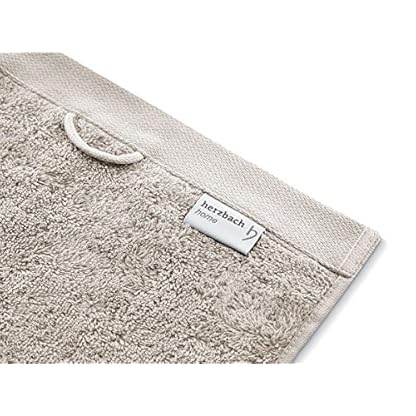 herzbach home Premium Handtücher 50 x 100 cm 2er-Set (Sandgrau) – Hochwertige, weiche & saugstarke Handtücher in Bester Qualität – 100% natürliche Baumwolle – Bild 5