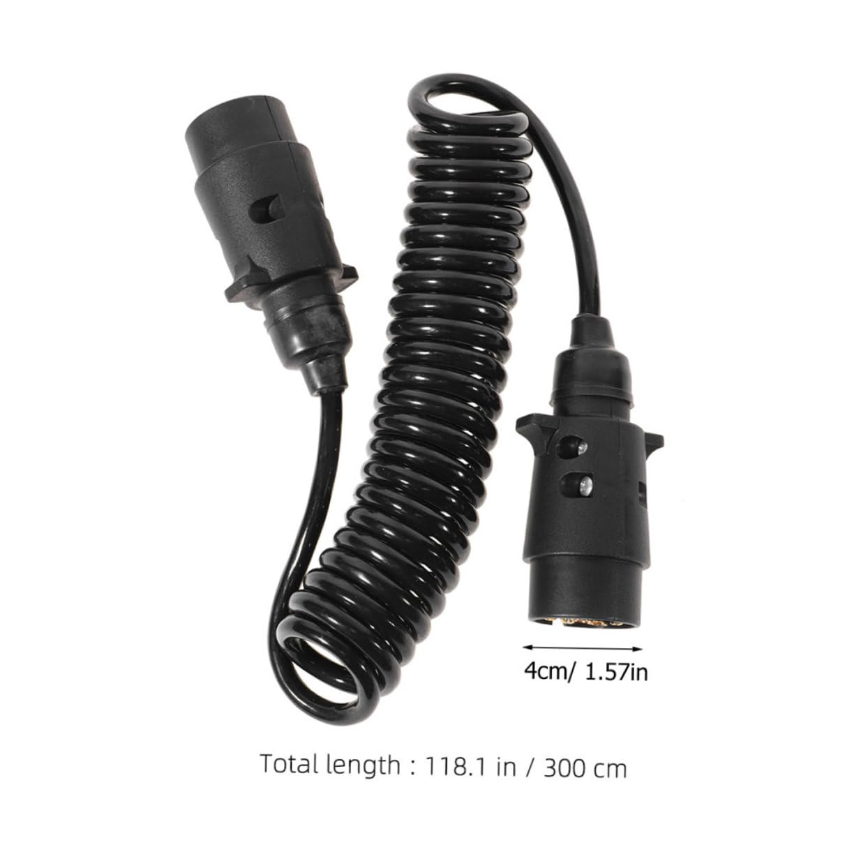 SOLUSTRE Cable De Alimentación para Remolque RV Enrollado Adaptador De Remolque con Arnés De Cableado Macho y Hembra para Uso Camping
