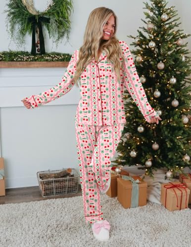  Womens Pajamas Set Holiday Pjs  - image 3