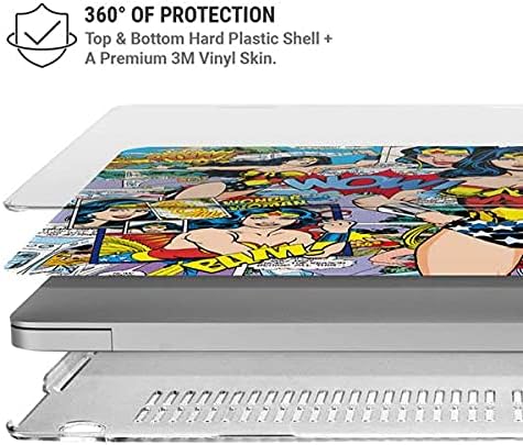 Skinit Case + Skin Compatible with MacBook Air 13in M1 (2021) - Officially Licensed Warner Bros Wonder Woman Comic Blast Design