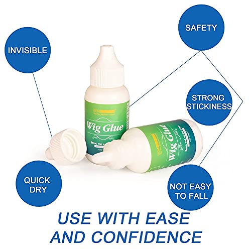 Smilco Lace Wig Glue - Waterproof Super Hold Front Lace Adhesive, Invisible Bonding for Wigs, Oil-Resistant & Latex-Free Hair Glue (1.3OZ) - Thumbnail 3