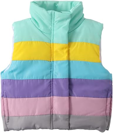 rainbow down vest