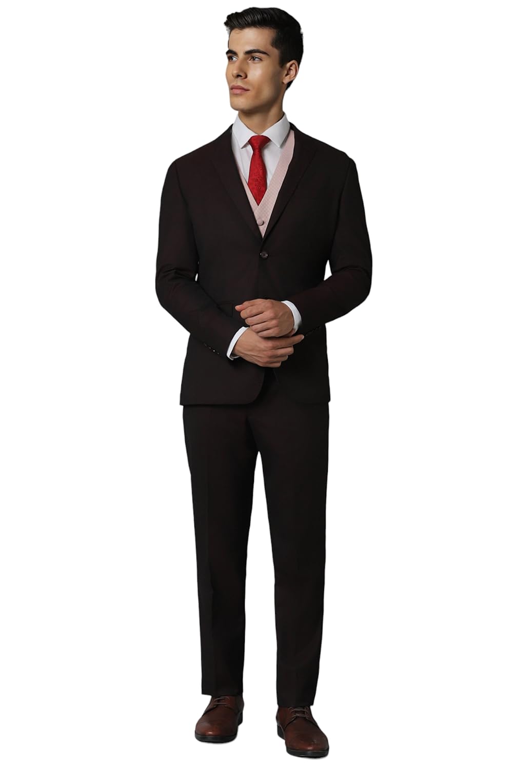Men Business Suit Pants Set-image-1