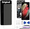 Pantalla AMOLED original de 6.8" para Samsung Galaxy S21 Ultra 5G G998U G998U1, ensamblaje de pantalla táctil con marco negro + película protectora + herramientas 1