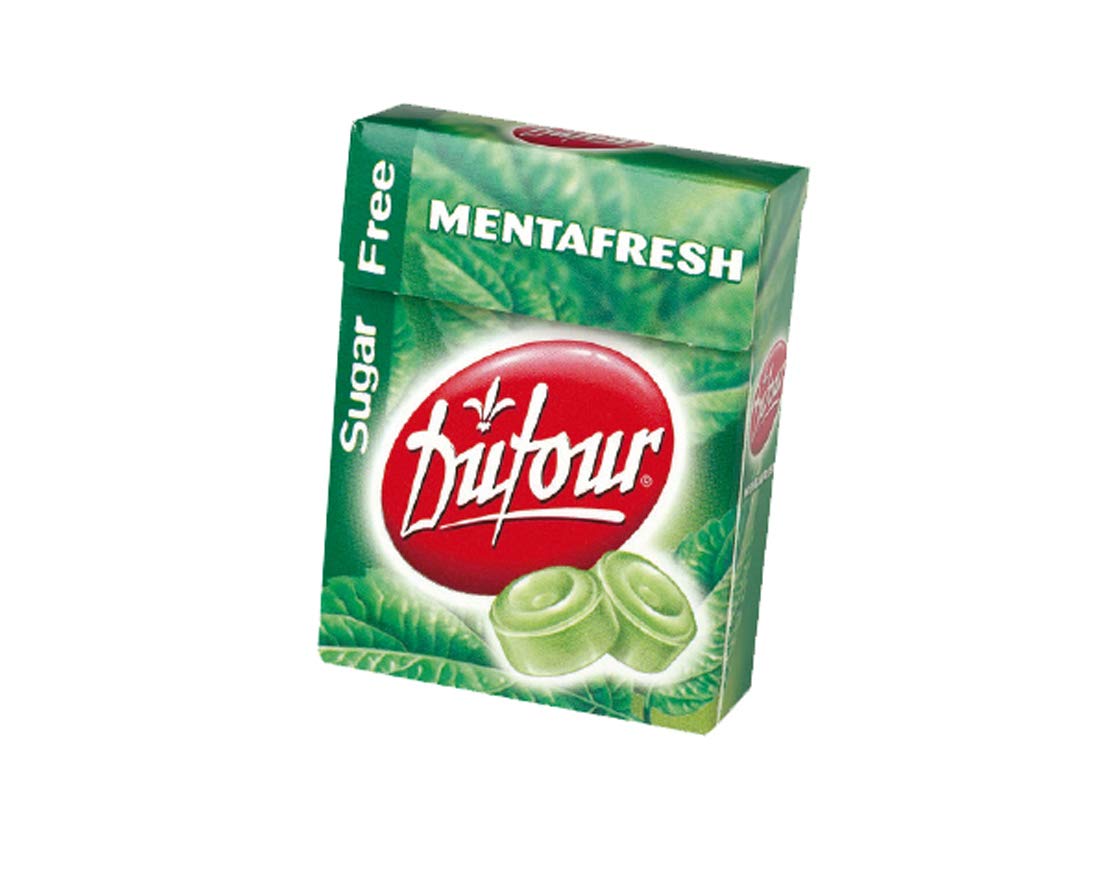 Dufour Caramelle sugar free - 4 gusti disponibili - 20 scat. da 16gr (menta fresh)