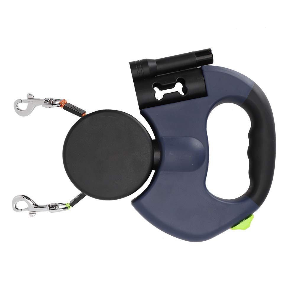 Cocoarm Dual Retractable Dog Leash for Two Dogs, 360 Degree Rotatable Double Dog Lead with LED Light for Night Walks - Image 2