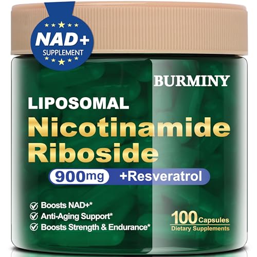 BURMINY NAD Supplement, NAD Nicotinamide Riboside Resveratrol 900mg - NMNH Supplement Alternative - High Purity Liposomal NR Supplements for Anti-Aging, Energy, Focus - 50 Day Supply