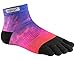 Injinji Women's Run Lightweight Mini-Crew Socks (X-Small/Small, Boysenberry)
