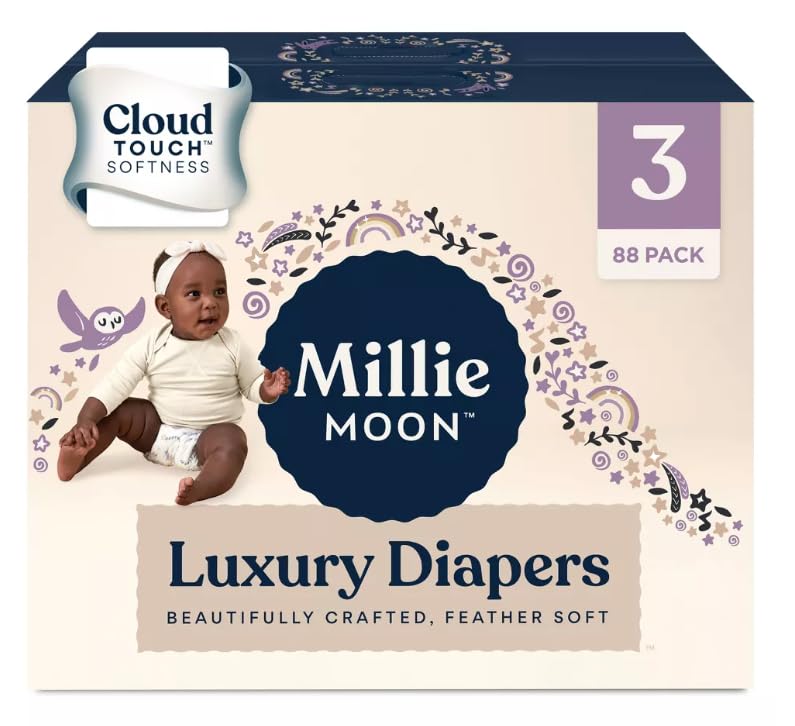 Image of Millie~Moon Luxury Diapers ~ (Size-3 and Count-88) Pack of 1