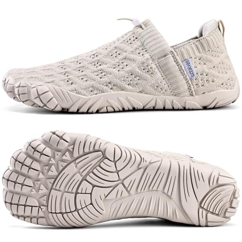 Image of WateLves Barefoot Water Shoes Women Men Beach Breathable Walking Shoes Anti Slip Wide Toe Minimalist Zero Drop Sneakers for Travel Hiking Yoga