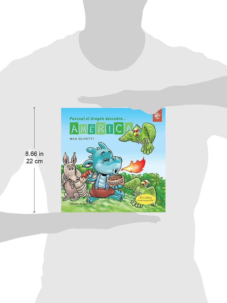 Pascual el dragón descubre América - Libros para niños en letra ligada, manuscrita, cursiva: Cuentos interactivos para conocer culturas: 4 (Aprende a leer en letra ligada)