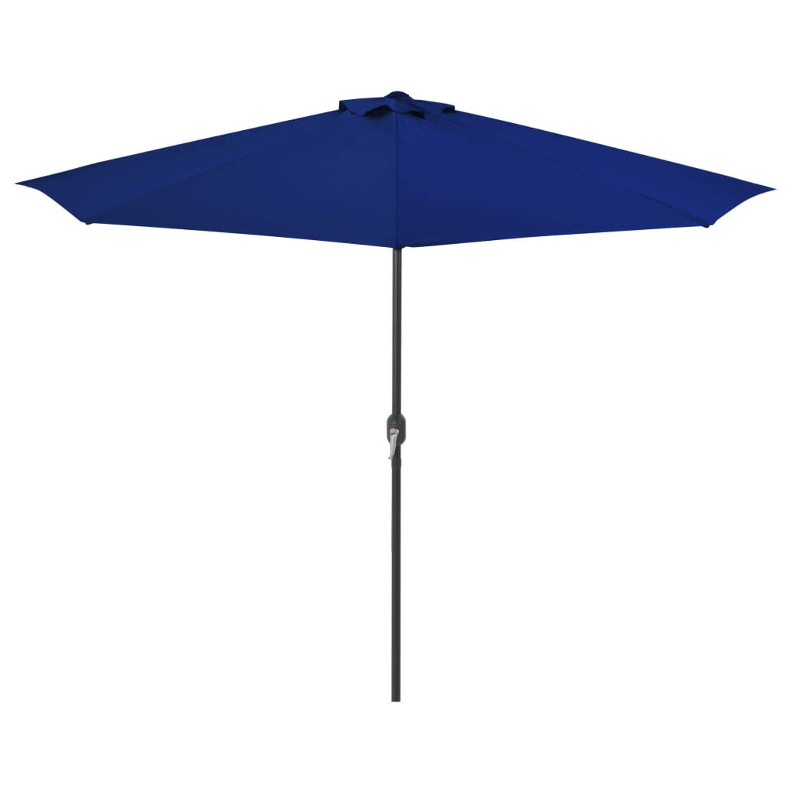 Tidyard Parasol de Balcon Parasol de Jardin Demi Mât en Aluminium Bleu 300x150x253 cm